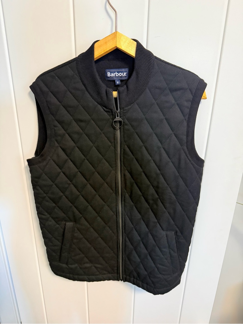 Barbour Black Quilted Zip Gilets/Vest